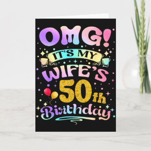 Cartão Nossa, é o 50º aniversário da minha esposa Feliz 5