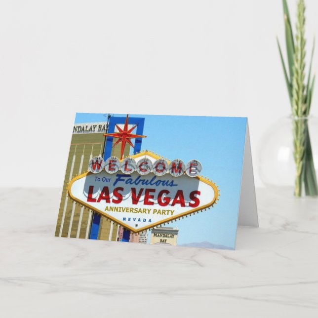 Cartão Nossa Fabulosa Carta de Aniversário de Las Vegas (Frente)