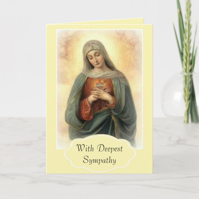 Cartão Nossa Mãe Dolorosa Maria (Frente)