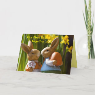 CARTÃO NOSSA PRIMEIRA PÁSCOA JUNTA CASAL BUNNY