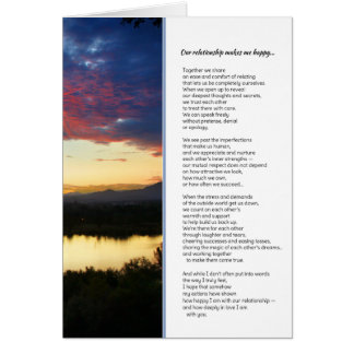 Cartão Nossa relação me deixa feliz
