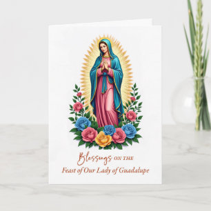Cartão Nossa Senhora de Guadalupe Abençoa Maria