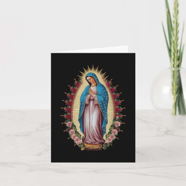 Cartão Nossa Senhora de Guadalupe Virgem Maria (Frente)