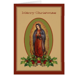 Cartão Nossa Senhora de Guadalupe Virgem Maria Feliz Nata