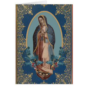 Cartão Nossa Senhora de Guadalupe Virgem Maria Feliz Navi