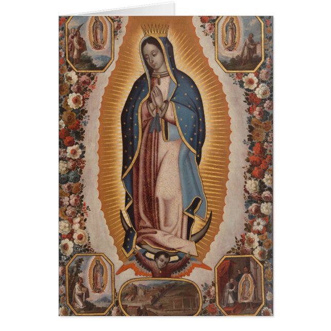 Cartão Nossa Senhora de Guadalupe Virgem Maria México (Frente)