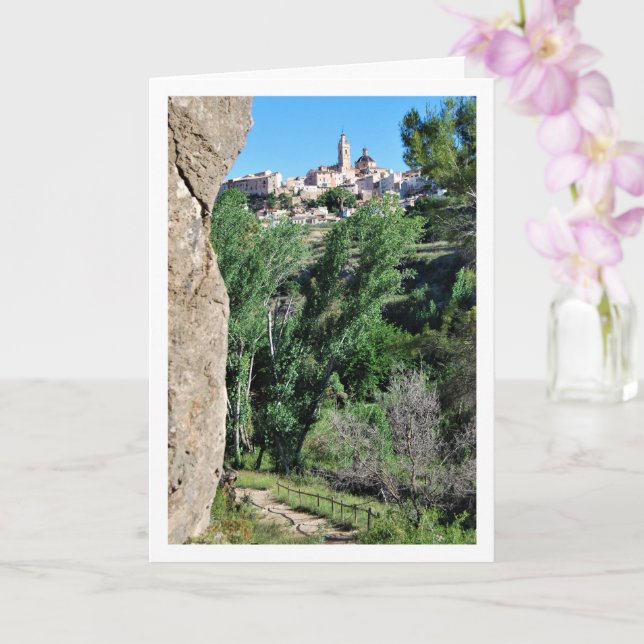 Cartão Nossa Senhora de Los Angeles Igreja, Chelva, Espan (Orquídea)