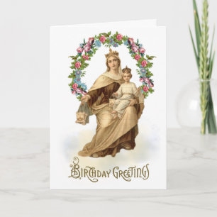 Cartão Nossa Senhora do Carmo Virgem Maria Jesus Católico