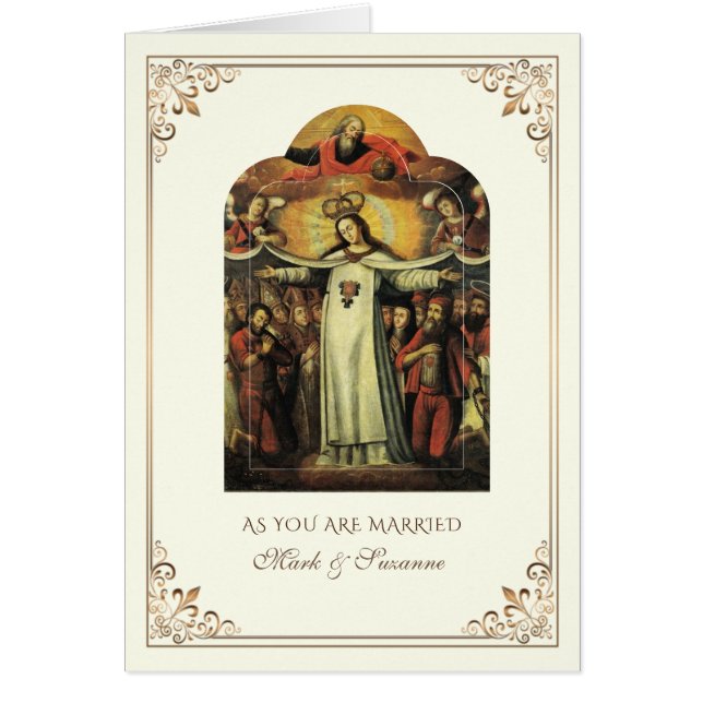 Cartão Nossa Senhora do Ransom Virgem Maria Casada (Frente)