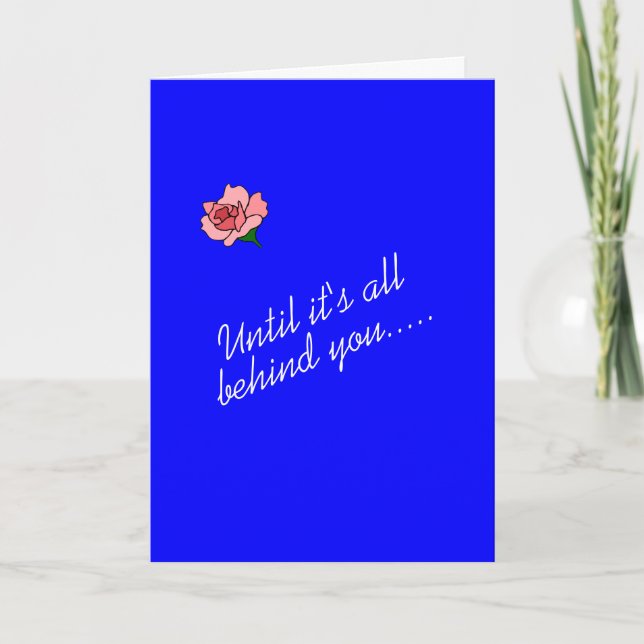 Cartão Nossas orações e fé estão atrás de vocês (Frente)