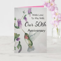 Nosso 50º Aniversário Minha Esposa com Amor Hummin