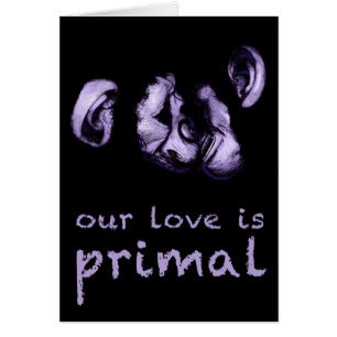 Cartão nosso amor é primitivo: beija chimpanzés