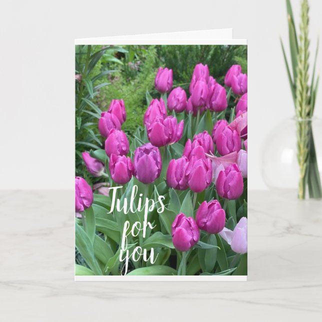 CARTÃO "NOSSO ANIVERSÁRIO" TULIPS/TODO MEU AMOR PARA VOCÊ (Frente)