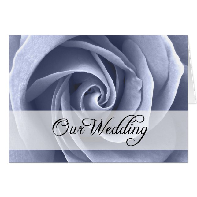 Cartão Nosso Casamento: Rosa Roxo: (Frente Horizontal)