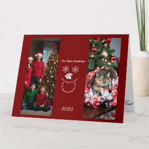 Cartão Nosso Melhor Natal Personalizado, Foto do Gato