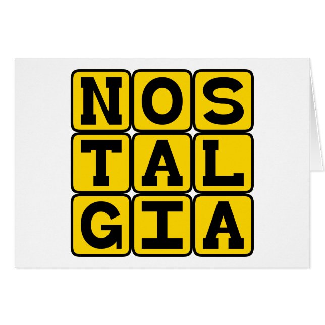 Cartão Nostalgia, Nostalgia Pelo Passado (Frente Horizontal)