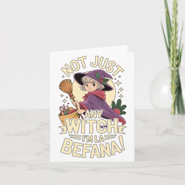 Cartão “not Just Any Witch, I’m La Befana” Funny Italian  (Frente)