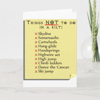 Cartão Not To Do List