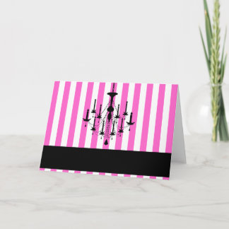 Cartão Nota ChandelierCartões-Rosa
