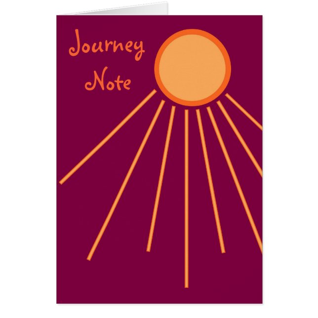 Cartão Nota da viagem (Frente)