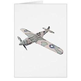 Cartão Nota de Curtiss P-40 Warhawk