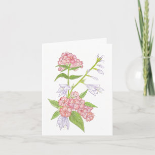 Cartão Nota de Flores Selvagens