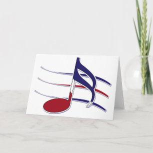 Cartão Nota de Música Patriótica