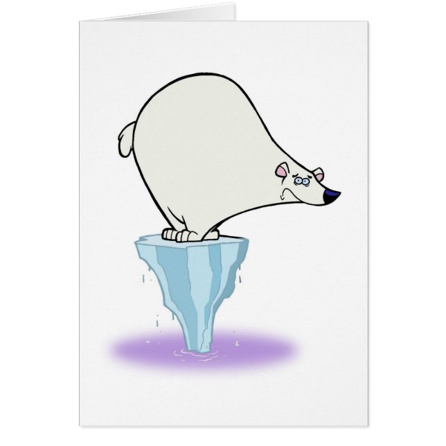 Cartão Nota do amor - urso polar (Frente)