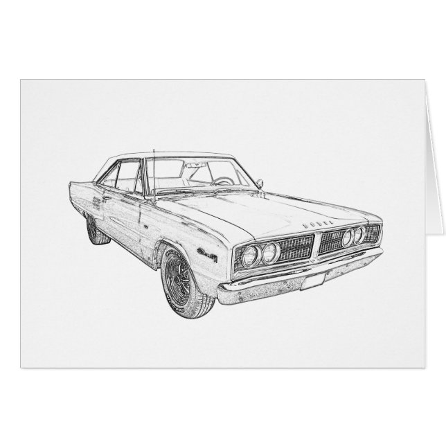 Cartão Nota do Coronet de 1966 Dodge (Frente horizontal)