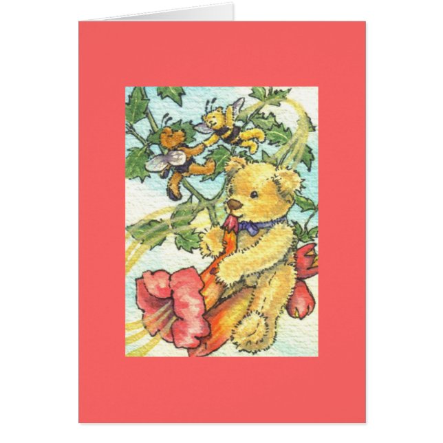 Cartão Nota do vazio do ursinho do músico (Frente)