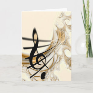Cartão Nota Musical Elegante