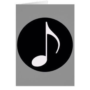 Cartão nota musical ~ preta