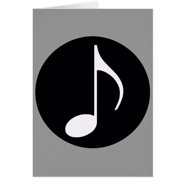 Cartão nota musical ~ preta (Frente)