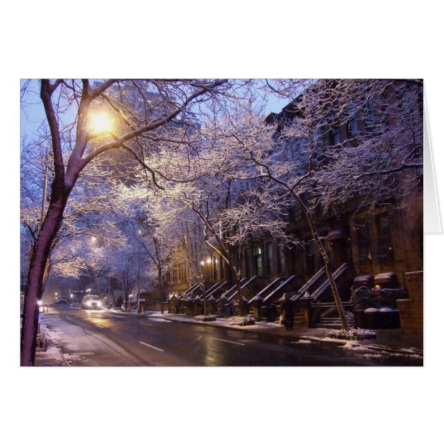 Cartão Nota na Rua Inverno (Frente horizontal)