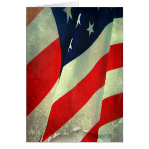 Cartão Nota patriótica da bandeira americana