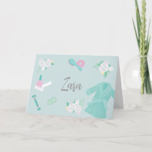 Cartão Nota personalizada com tema Spa elegante faux-prat