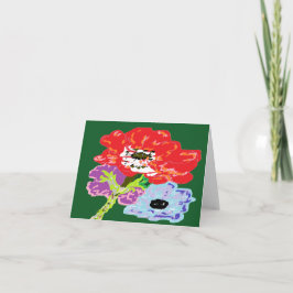 Cartão Nota: Placa de Flor Selvagem