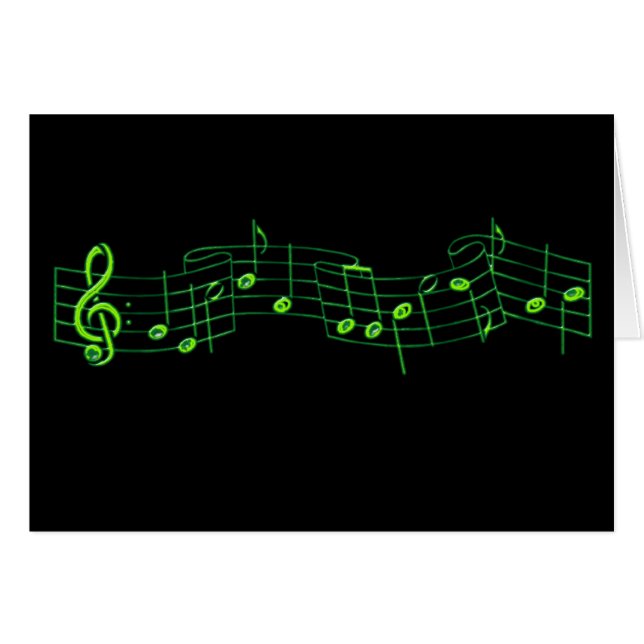 Cartão Notas musicais (Frente Horizontal)