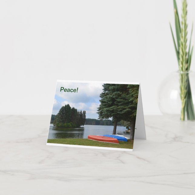 Cartão Note card Canoes (Frente)