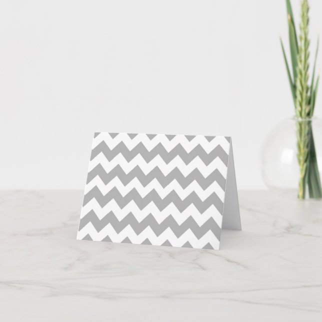Cartão Note Card - Chevron Gray (Frente)