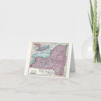 Cartão Note card: Map of New York, 1921