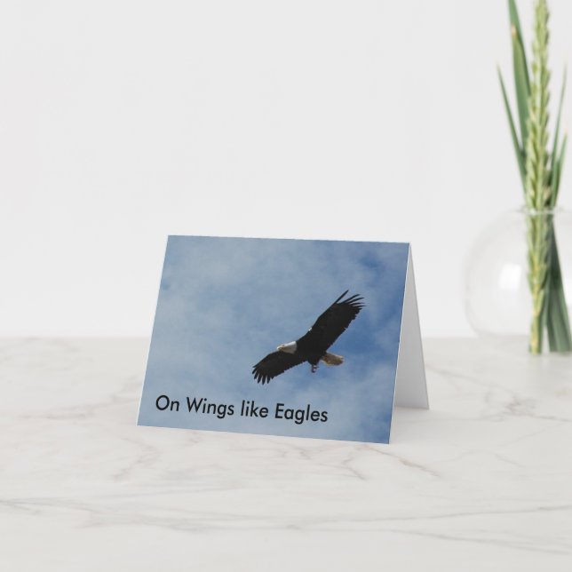Cartão Note Card - "On Wings like Eagles" (Frente)