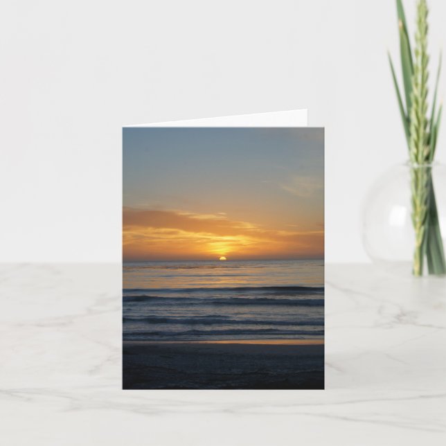Cartão Note Card, Sunset on the California Coast (Frente)