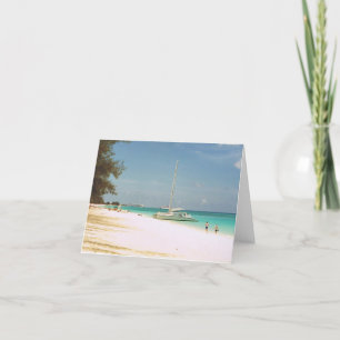 Cartão Note Card with Grand Cayman Beach Scene