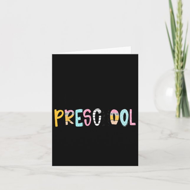 Cartão Notebook de prego de professor alô - Ponto da pré- (Frente)