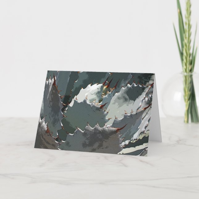 Cartão Notecard agave azul (Frente)