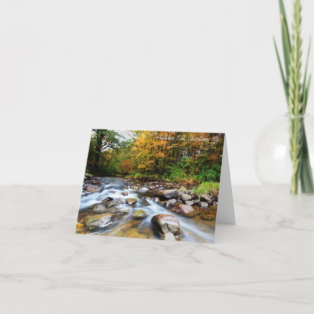 Cartão Notecard:  Alplaus Kill, Charlton, NY (Frente)