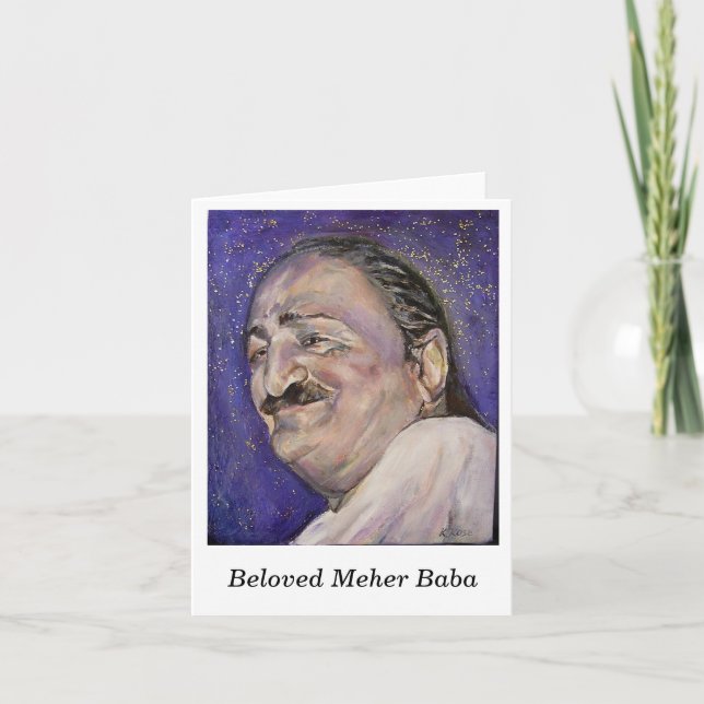 Cartão Notecard-- Beloved Meher Baba (Frente)