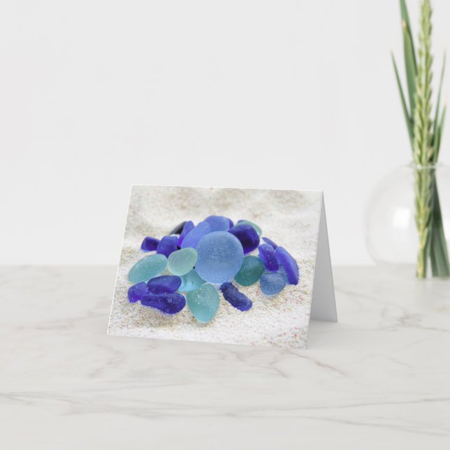 Cartão Notecard - Blue Sea Glass (Frente)