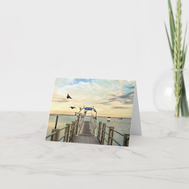 Cartão Notecard - Boat Ramp Plymouth MA (Frente)